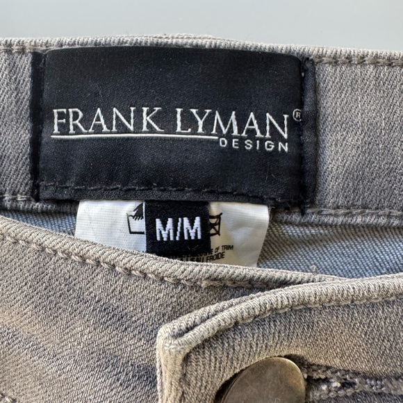 Frank Lyman Gray Embellished Hem Jeans RARE SAMPLE Size M - Picture 7 of 15